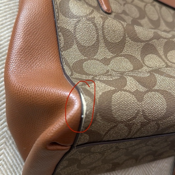 Coach Christy Brown Signature Tote Bag EUC -some flaws - Picture 16 of 17